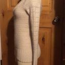 Lucky Brand Cream Crochet Gold Knit V Neck Pullover Sweater $99 EUC XS Photo 2