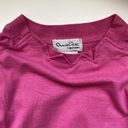 Oscar de la Renta Vintage  Expressions barbiecore pink t-shirt, size large Photo 1