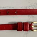 Coach Leather Belt with Brass Buckle in Red Size 26 / XS Photo 1