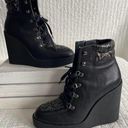 Jessica Simpson Maelyn Lace-Up Platform Wedge Boot / Size 9 Photo 0