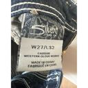 Silver Jeans  Berkley Flap Denim Sz 27 Thick Stitch Pocket Straight Leg Photo 5