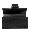 Fendi  Zucchino  Baguette Black Monogram Logo Bifold Continental Flap Wallet Photo 2