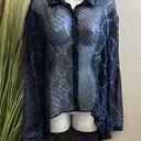 Rocawear  sheer snake skin printed blouse size XL￼ Photo 0