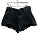 Abercrombie & Fitch  '90s Relaxed Cutoff Shorts High Rise 33 Black Curve Love Photo 1