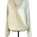 INC Jeannie Mai X  XX-Large Liu Ribbed Cropped Sweater Cross Front Long Sleeve Photo 0