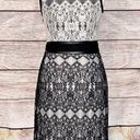 Kensie  Lace and faux leather black & white dress Size 4 Photo 2