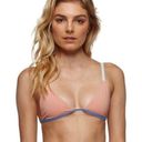 Tavik swim Tavik Orange Zeppelin Colorblock Triangle Bikini Top Photo 0