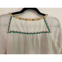 Akemi + Kin Anemi + kin Floral Embroidered 100% cotton White Blouse Size 12 Photo 10