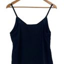 Treasure & Bond  Womens Button Front V-Neck Linen Blend Cami Top Black Medium NWO Photo 2