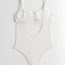 Gilly Hicks  White Lace Strappy Back Cheeky Bodysuit - Medium Photo 3