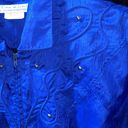 One Piece Vintage 1980s Royal Blue  Windbreaker Pants Jumpsuit 6P/ Small EUC Photo 2