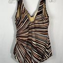 Swimsuit For All Swimsuits For All Brown Swirl Ruched Side Plus Size One Piece Swimsuit Dress 18 Photo 5