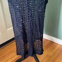 New women’s black crochet maxi dress cover up, S/M Size M Photo 3