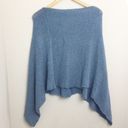 Simply Noelle  Blue Knit  Buckle Sweater Poncho Photo 3