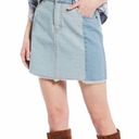 Chelsea and Violet NEW NWT CHELSEA VIOLET Patchwork Denim Jean Mini Light Wash Cotton Etc Skirt 27 Photo 0