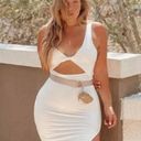 l*space L* Nico Cutout Cover-Up Rib Dress in Cream Size Small Photo 3