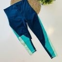 Xersion  Blue 7/8 Ankle Colorblock Legging Size Small Photo 0