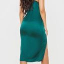 Pretty Little Thing Emerald Green Strappy Satin Cowl Neck Midi Bodycon Dress 12 Photo 3