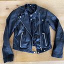 Topshop  Leather Moto Jacket in Black Photo 0