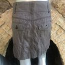 The Loft  Gray Full Zip Cargo Cotton Metallic Skirt Women’s Size 2 Photo 3