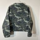 American Eagle  Aerie Size L Oversized Green Camo Sherpa Quarter Jacket Fuzzy Photo 1