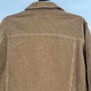 ZARA  Womens Brown Corduroy Trucker Jacket Distressed Raw Hem Oversized Size S Photo 6