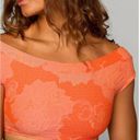 NEW Seea x Free People Chicama Surf Cap Sleeve Crop Top Coral Squeeze Size XS Orange Size M Photo 2