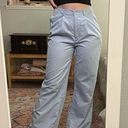 Pretty Little Thing high waisted pleated baby blue trousers/pants- US 4 Photo 0