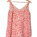 CAbi  coral leopard print tank top adjustable straps lined small chiffon Photo 6