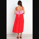 Petal and Pup  Aliana Pink & Red Colorblock Midi Dress S Photo 3