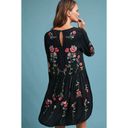 Wish Chic  Women's Relaxed Floral Embroidered Black Drop Swing Dress Tunic Sz M Photo 2