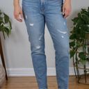 Good American New  Good Classic Distressed Straight Leg Jeans Indigo046 Photo 4