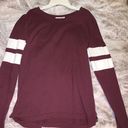 Treasure & Bond  Long Sleeve Maroon Tee Photo 0