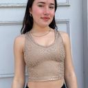 Beyond Yoga tan cropped workout top Photo 0