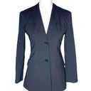 BCBGMAXAZRIA BCBG Maxazaria Jacket Blazer Sz 2 Pinstripe Black Light Shoulder Pads Stretch Photo 0