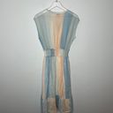 Rails Ashlyn Pastel Watercolor Smocked Waist Linen Blend Dress Photo 8