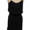 Babaton Aritzia Bramwell 100% Silk Black Smock Waist Dress Photo 6