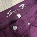 Seven7  Jeans Women’s High Rise Skinny Booty Shaper Ankle Pants Burgundy Size 12 Photo 3