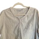 Habitat  Womens Size Large Multicolor Stripe Stretch Popover Blouse Lagenlook Top Photo 1