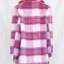 Forever 21 Red White Blue Plaid Double-Breasted Coat Jacket Photo 4