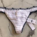 PilyQ NWT  bikini bottoms Large white crochet teeny Photo 7