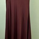 ZARA  Satin Maxi Skirt Sz S Burgendy Wine Red Slip Blogger Favorite High Waist Photo 2