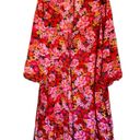 Shade & Shore NWOT  Floral Long Sleeve Deep V-Neck Maxi Kimono Cover Up Dress Photo 1