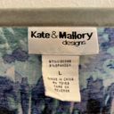 Kate & Mallory  Designs Dress Ikat Pattern Sleeveless V Neck Braid Waist Sz L GUC Photo 8