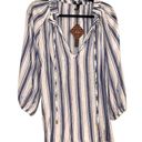 Harvé Benard Harve Benard Sheer Blue and White Striped Blouse Size 1X Photo 3