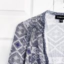 Fifteen Twenty  Blue and White Ikat Blouse Photo 2