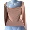 Wilfred  Women Cropped Top M Peach Knotted Sweetheart Bodice Lined Coquette Y2K Photo 2