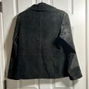 Bernardo  Black Washable Suede Leather Jacket Womens Petite M Pockets Collar Zip Photo 1