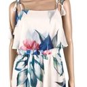 Free The Roses  Palmetto Floral Shoulder Tassel Tie Side Slit Maxi Dress Sz S Photo 1