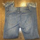 Free People  Great Heights Medium Wash Fray Distressed Skinny Jeans Size 24 Photo 8